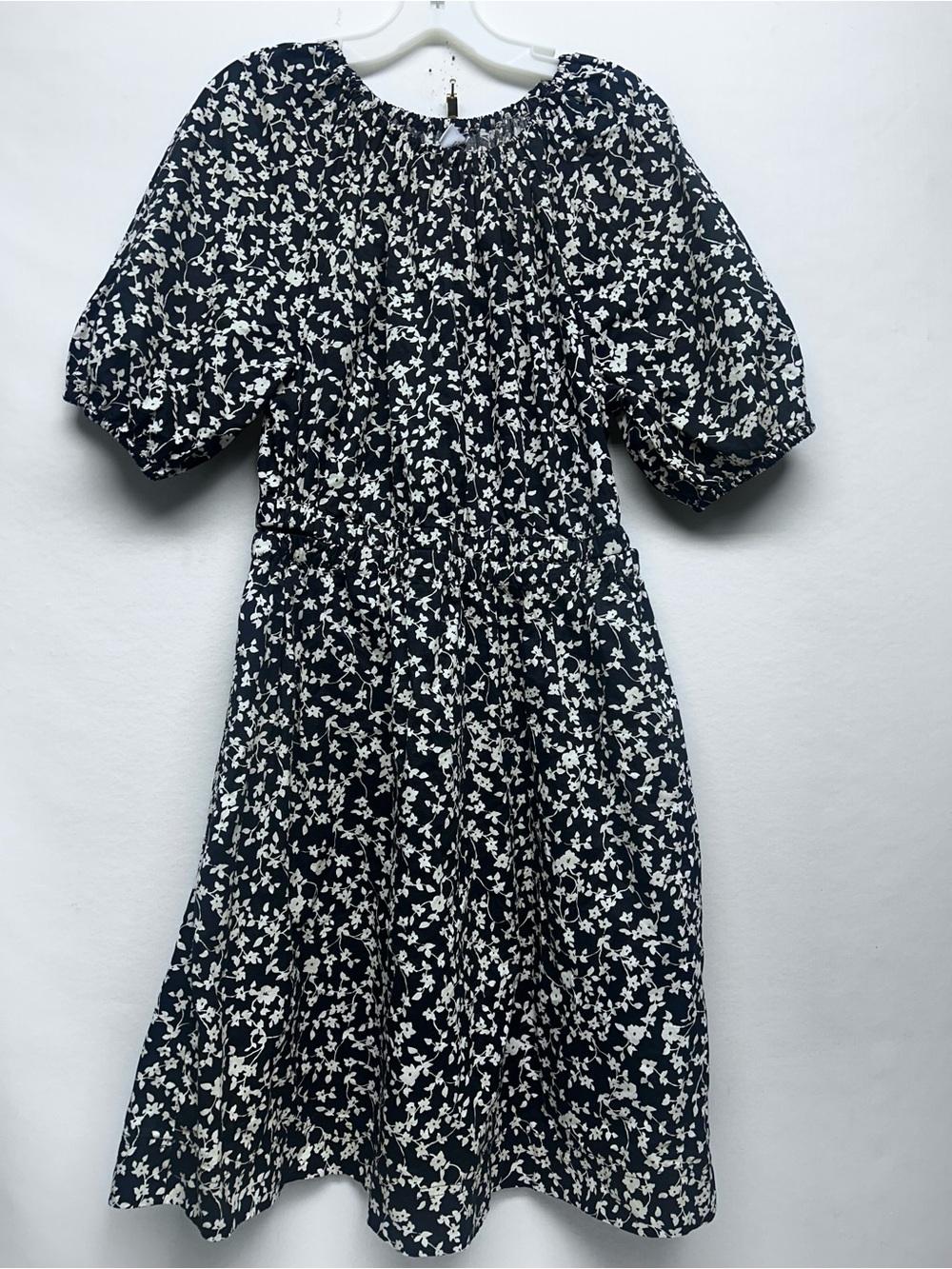 Old Navy Navy and White Floral Midi Dress